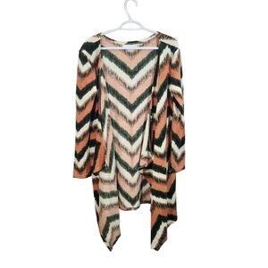 Waterfall Boho Geometric Print Cardigan